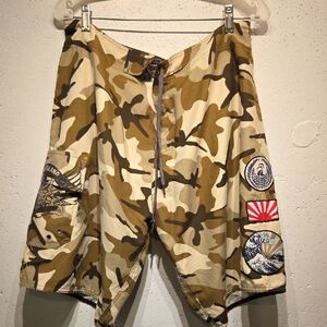 Men's Pacific Camo Cargo Shorts w/ Patches (36)